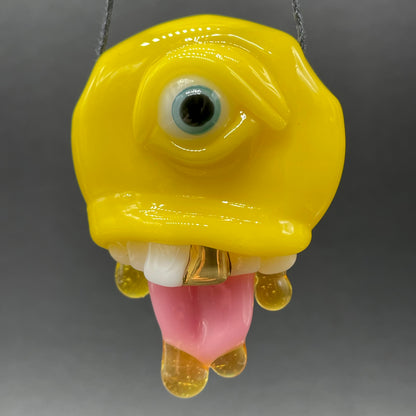 Have a nice day glass pendant detail view - premium glass art