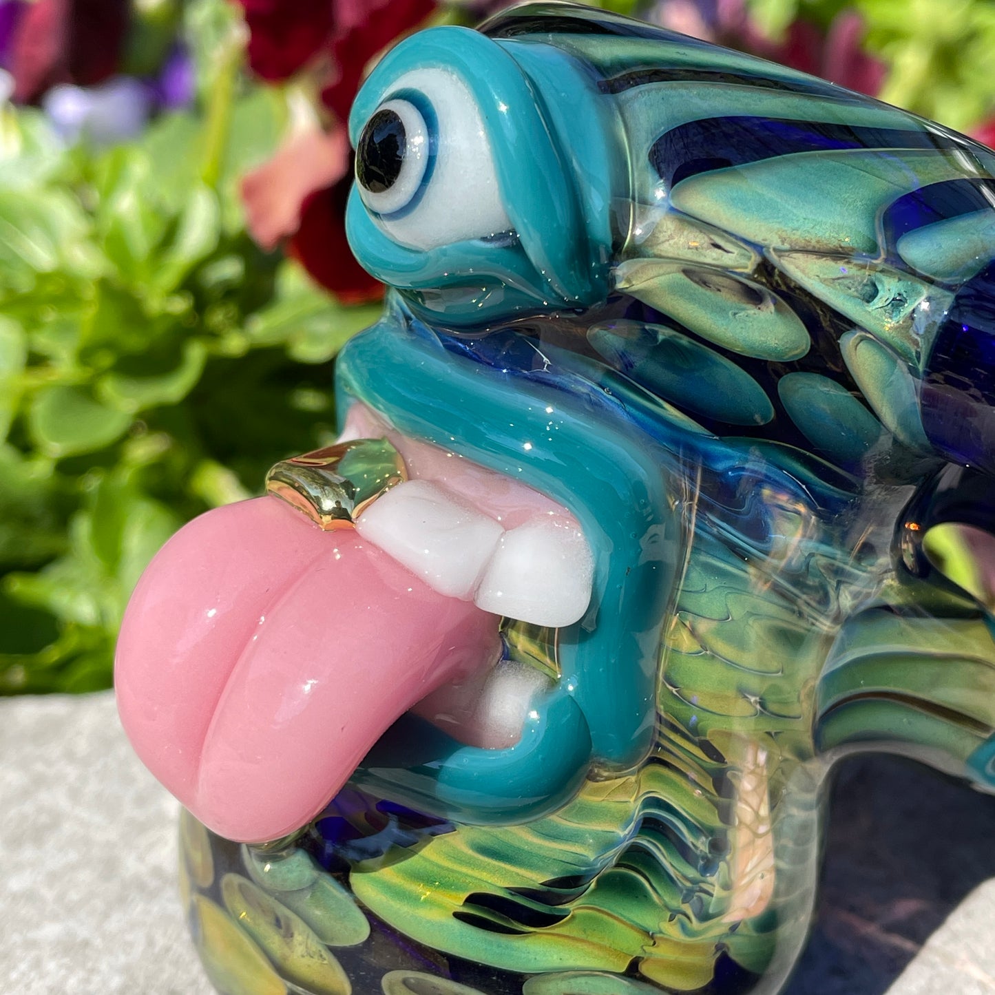 Premium Tentacle tongue bubbler - collectible glass art