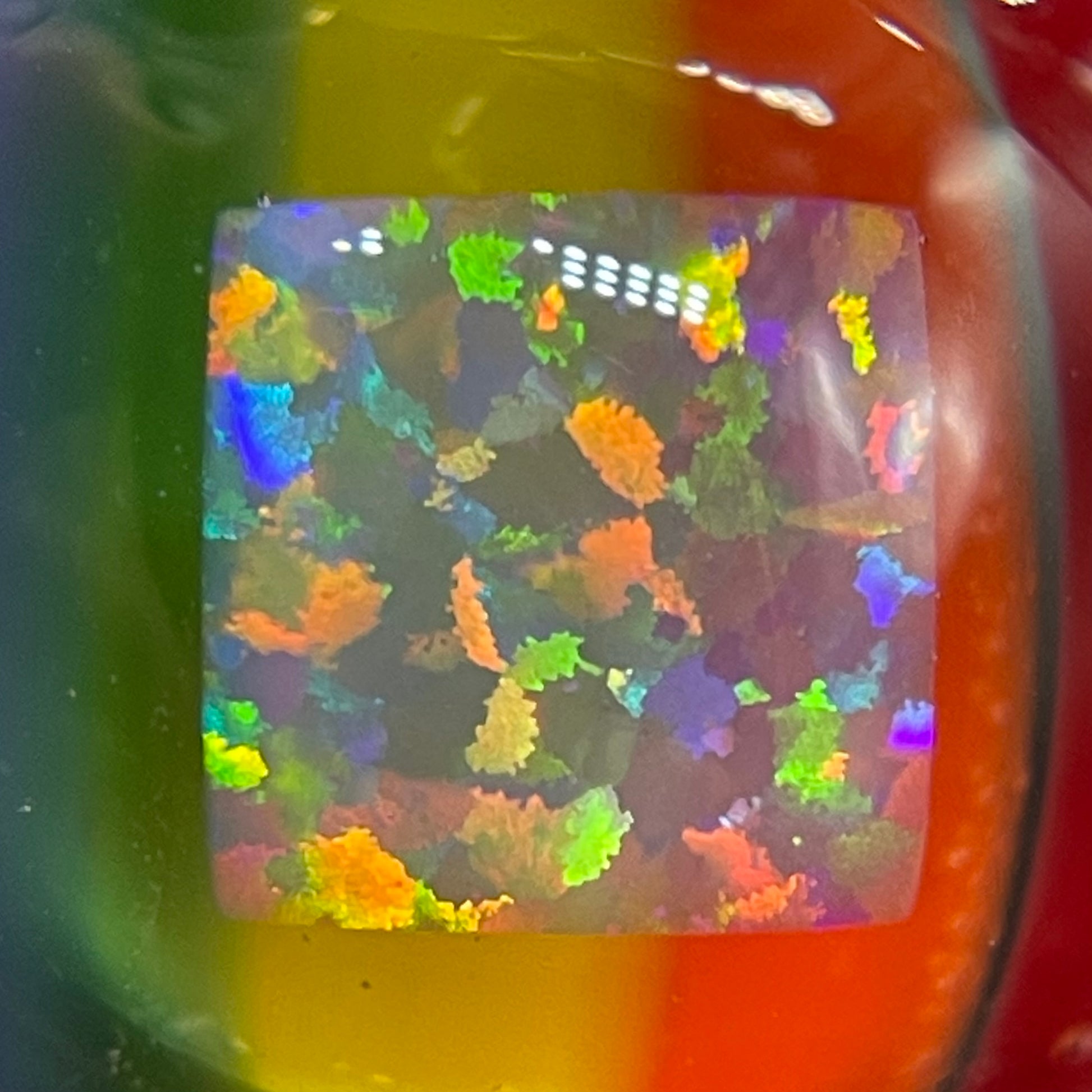 Leviathan Glass Glass opal rainbow tongue pendant - hand-blown art