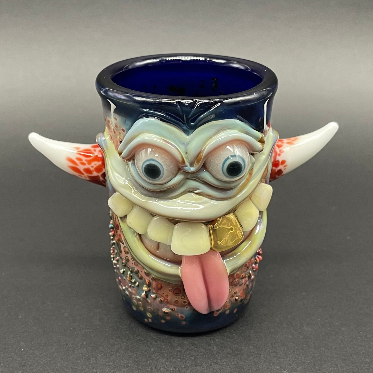 Irate pirate shot glass by Leviathan Glass - artisan detail