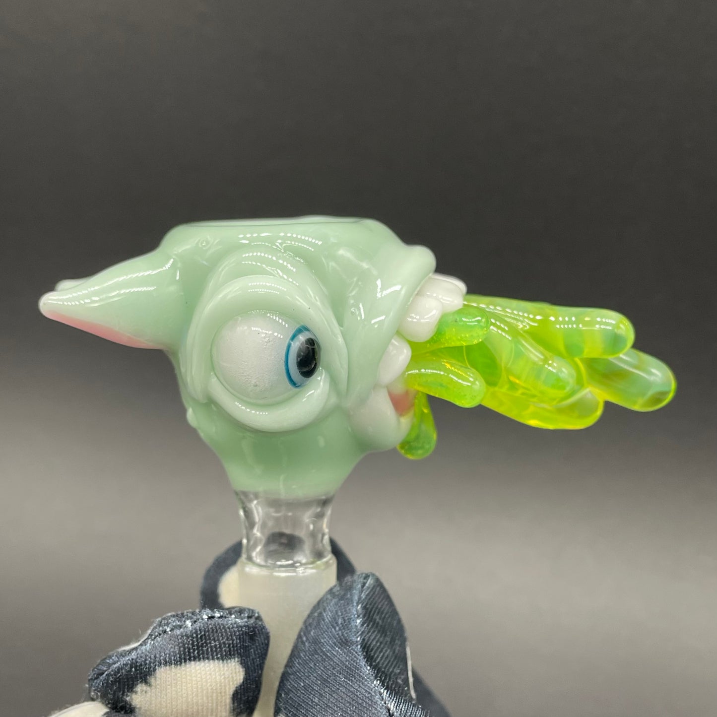 Leviathan Glass 14mm 4 hole barf slide - hand-blown art