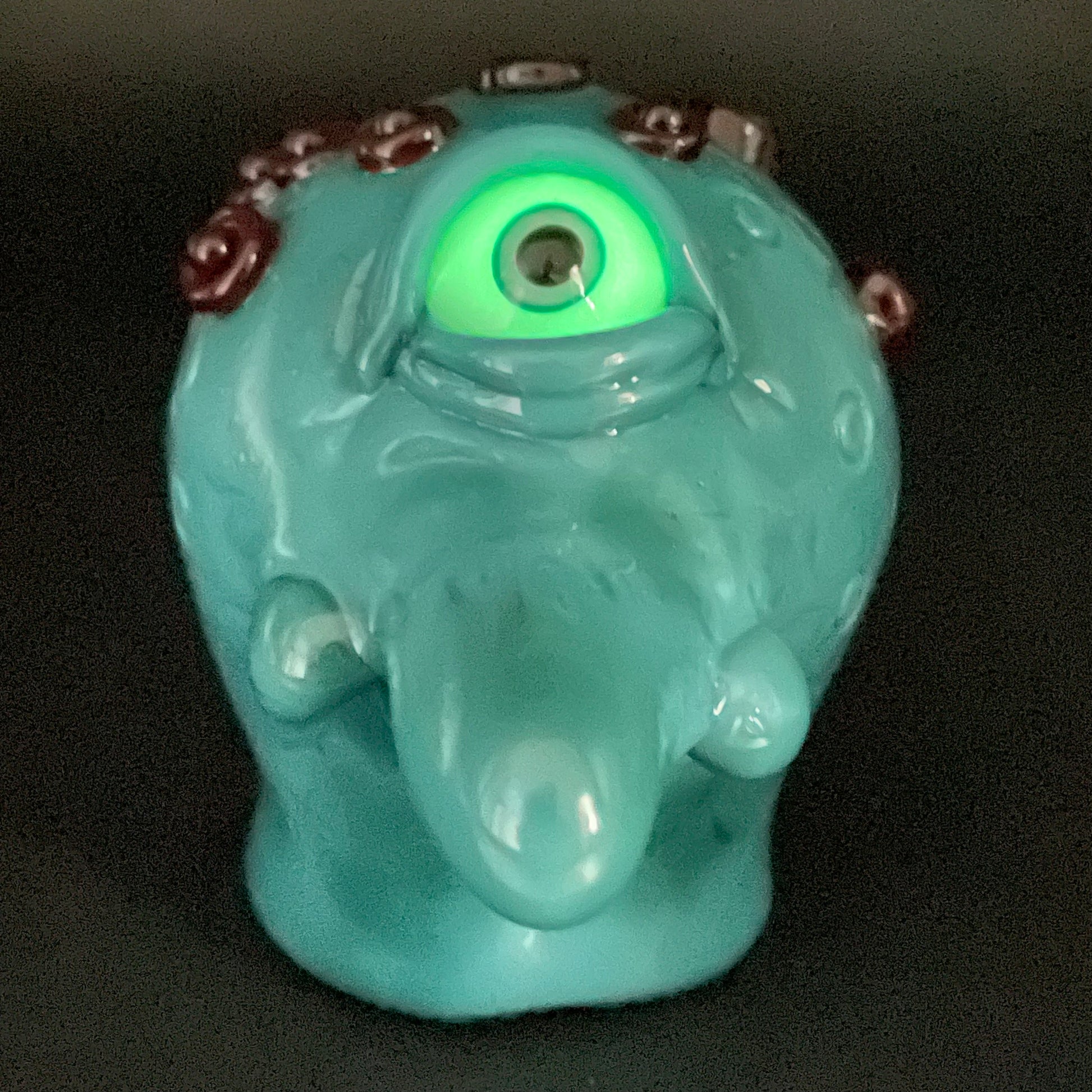 Hand-blown Screaming incense burner - Leviathan Glass original