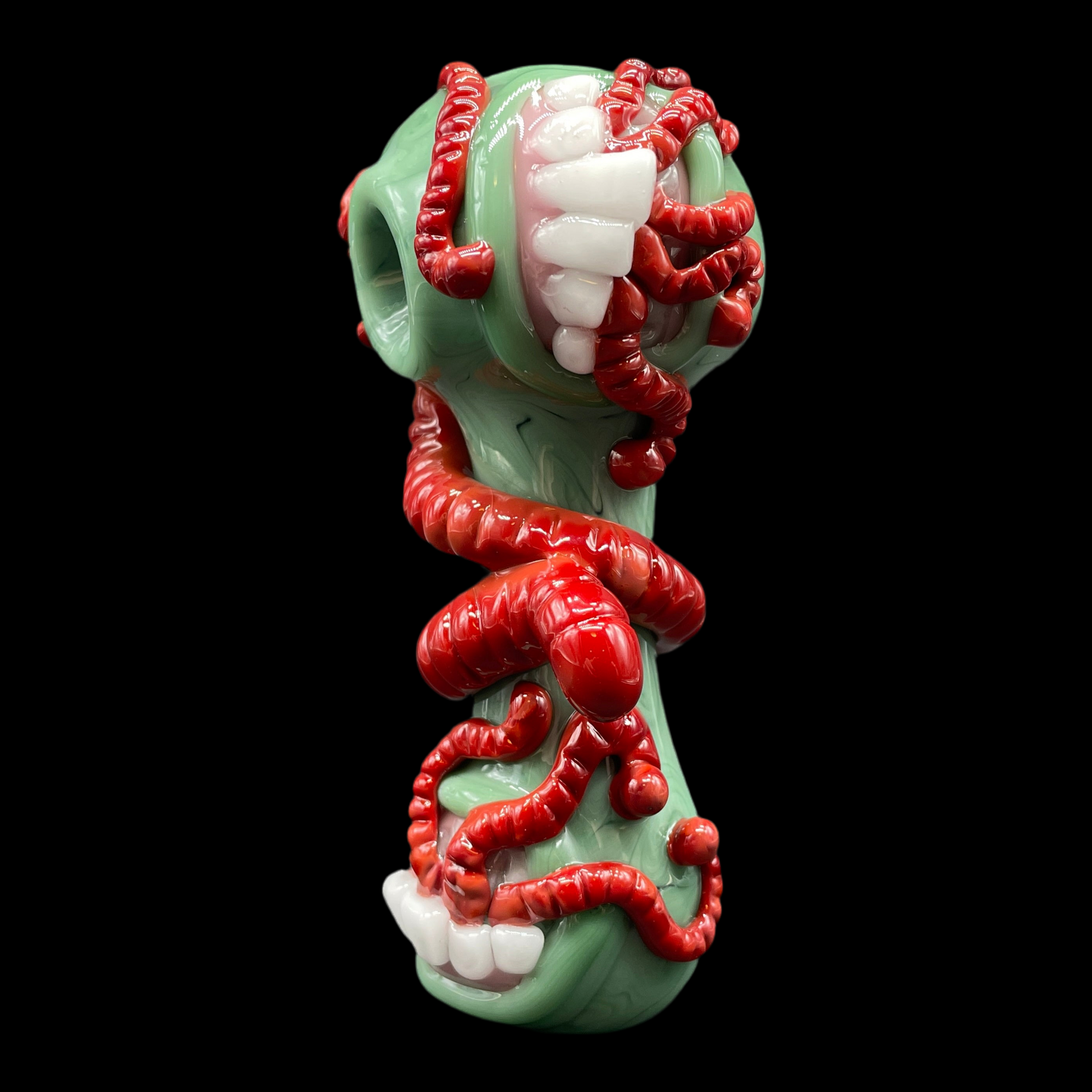 Hand-blown Worm food spoon - Leviathan Glass original