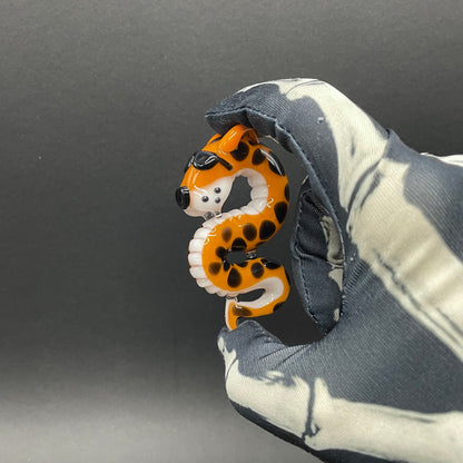 Slithering Chester Cheetah glass pendant