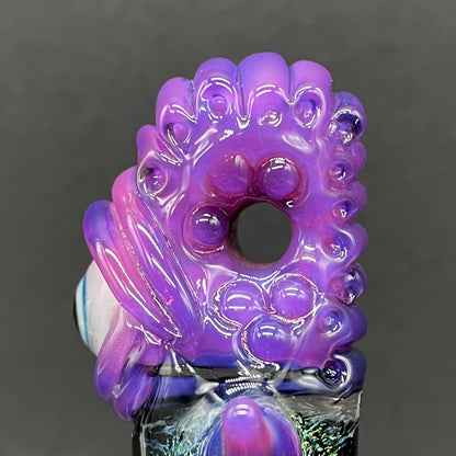 Hand-blown Royal jelly dichroic cyclops pendant - Leviathan Glass original