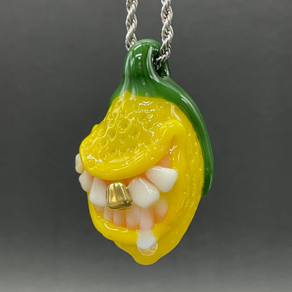 Grinning lemon pendant