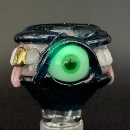 Hand-blown 18mm too many teeth slide - Leviathan Glass original