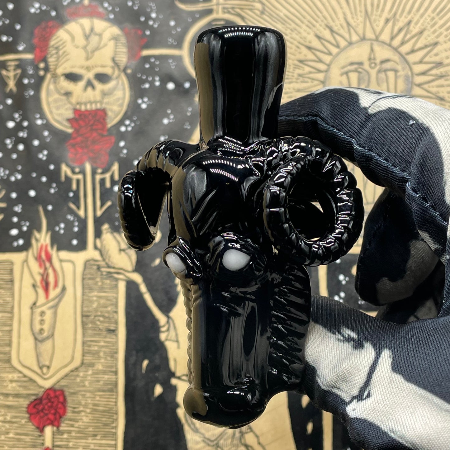 14mm black Philip ash catcher craftsmanship - artisan glass work