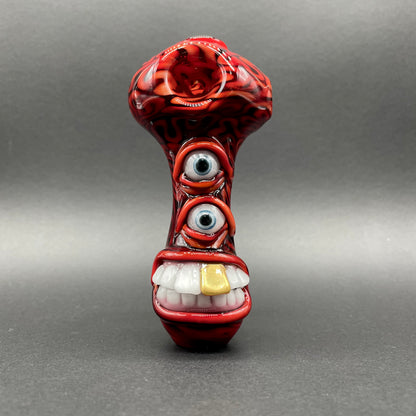 Hand-blown glass Drain Bamage Spoon by Leviathan Glass