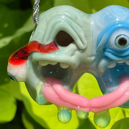 Leviathan Glass Two headaches are better than one - hand-blown art