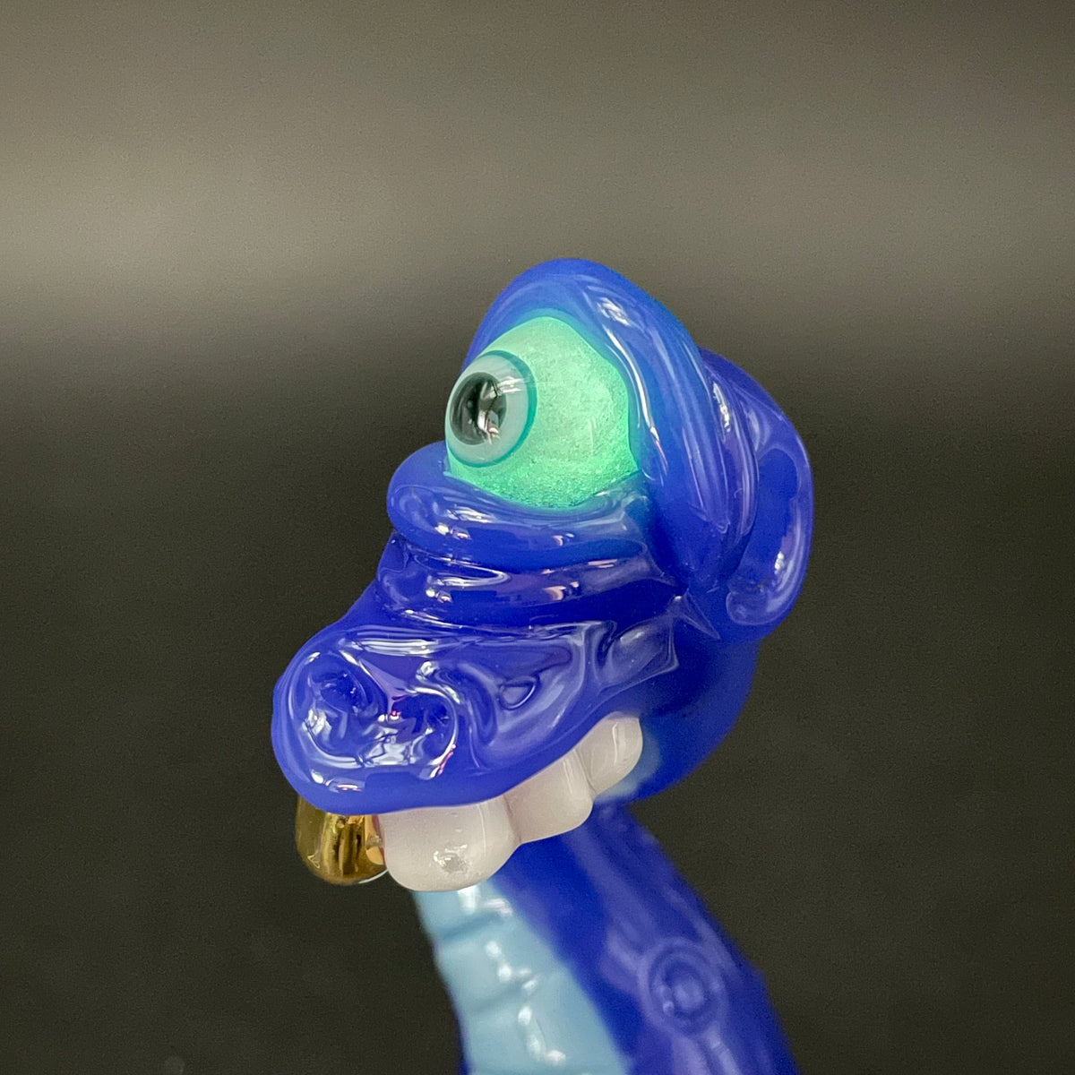 Cyclopsasarus glass pendant hand blown glass art - Leviathan Glass
