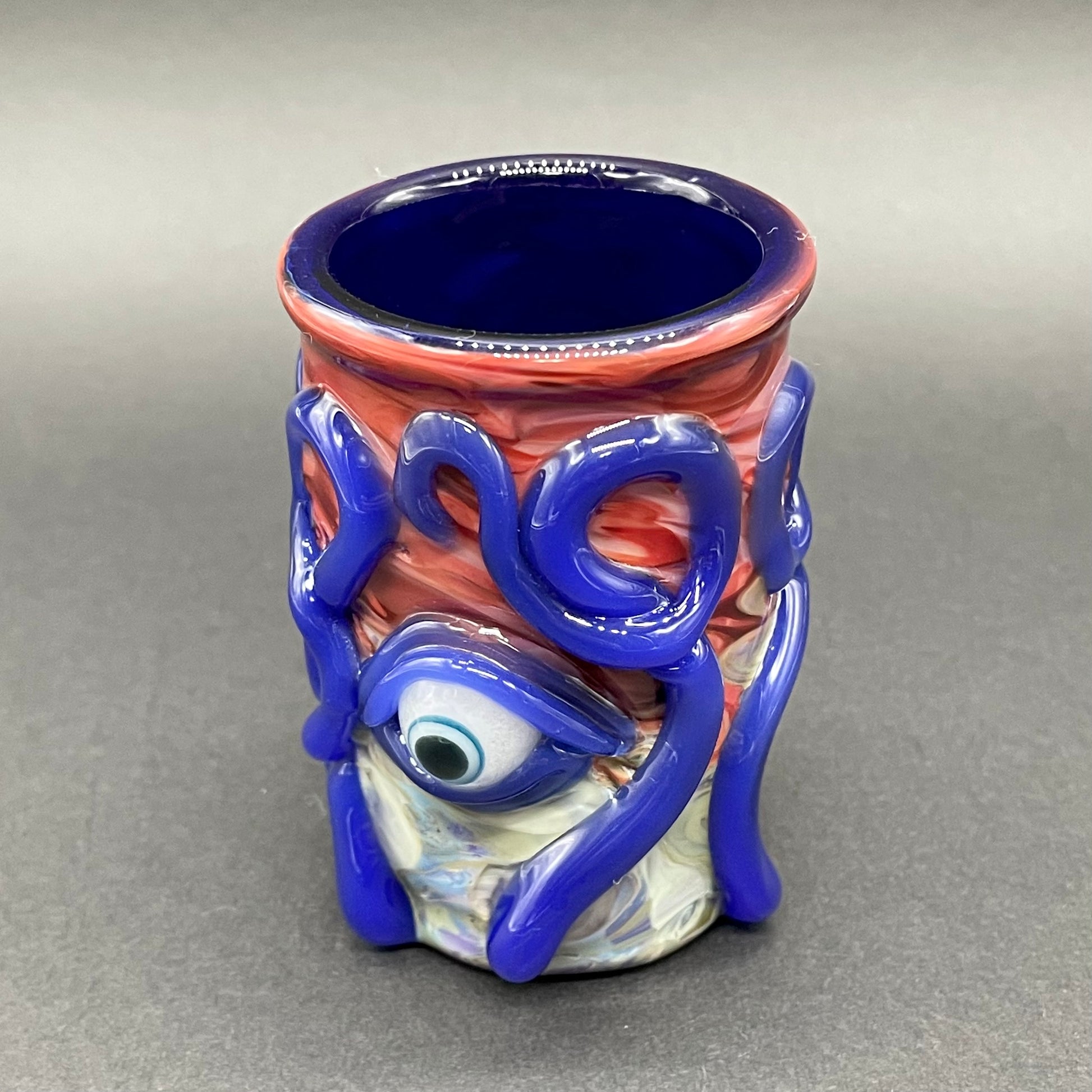 Hand-blown kraken glass cup - Leviathan Glass original