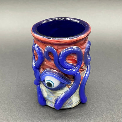 Hand-blown kraken glass cup - Leviathan Glass original