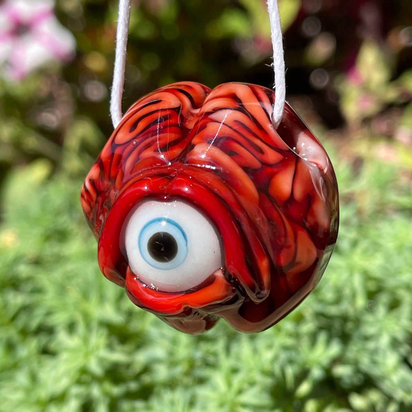 Cyclops brain pendant glass art - premium handcrafted piece