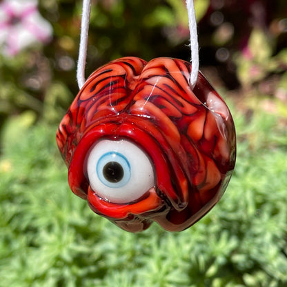 Cyclops brain pendant glass art - premium handcrafted piece