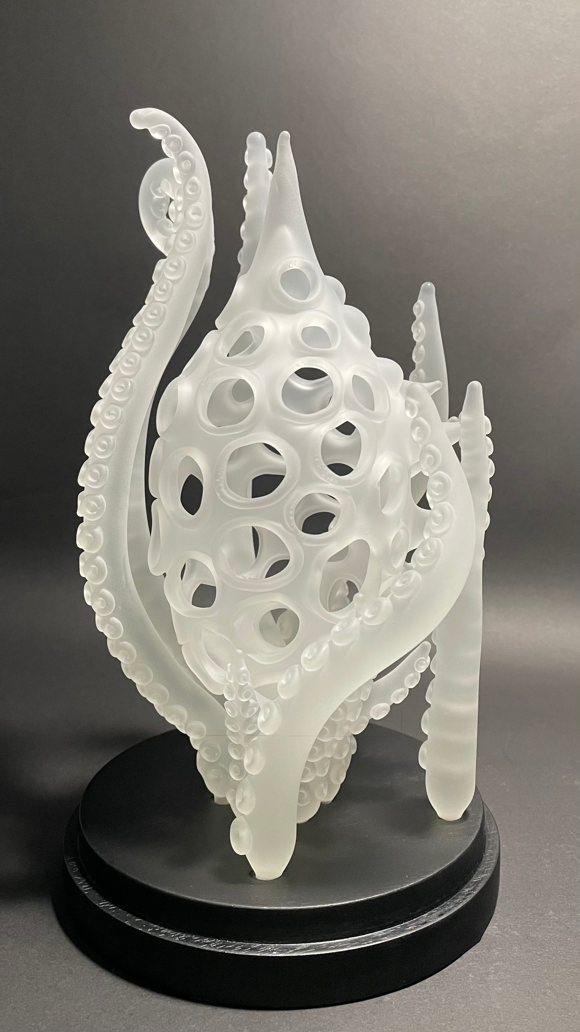 Hand-blown Amoeba Bell Dome 1 - Leviathan Glass original