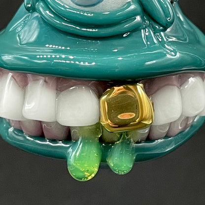 Grinning like a fool glass pendant