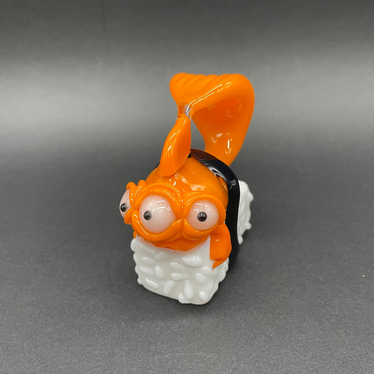 Mutant three eyed fish sushi glass pendant