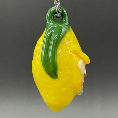 Grinning lemon pendant