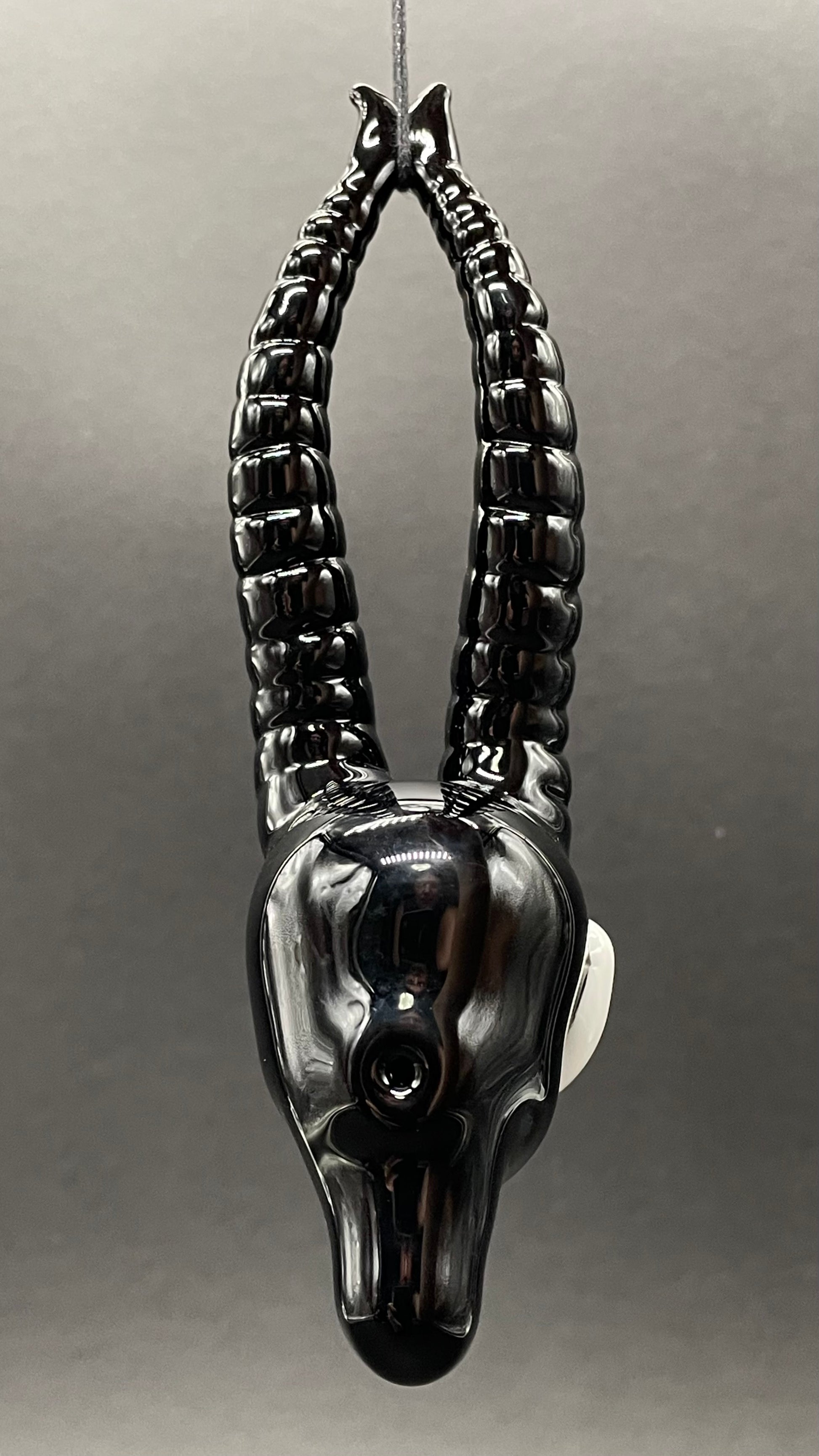 Artisan glass evil elf pendant - detailed craftsmanship