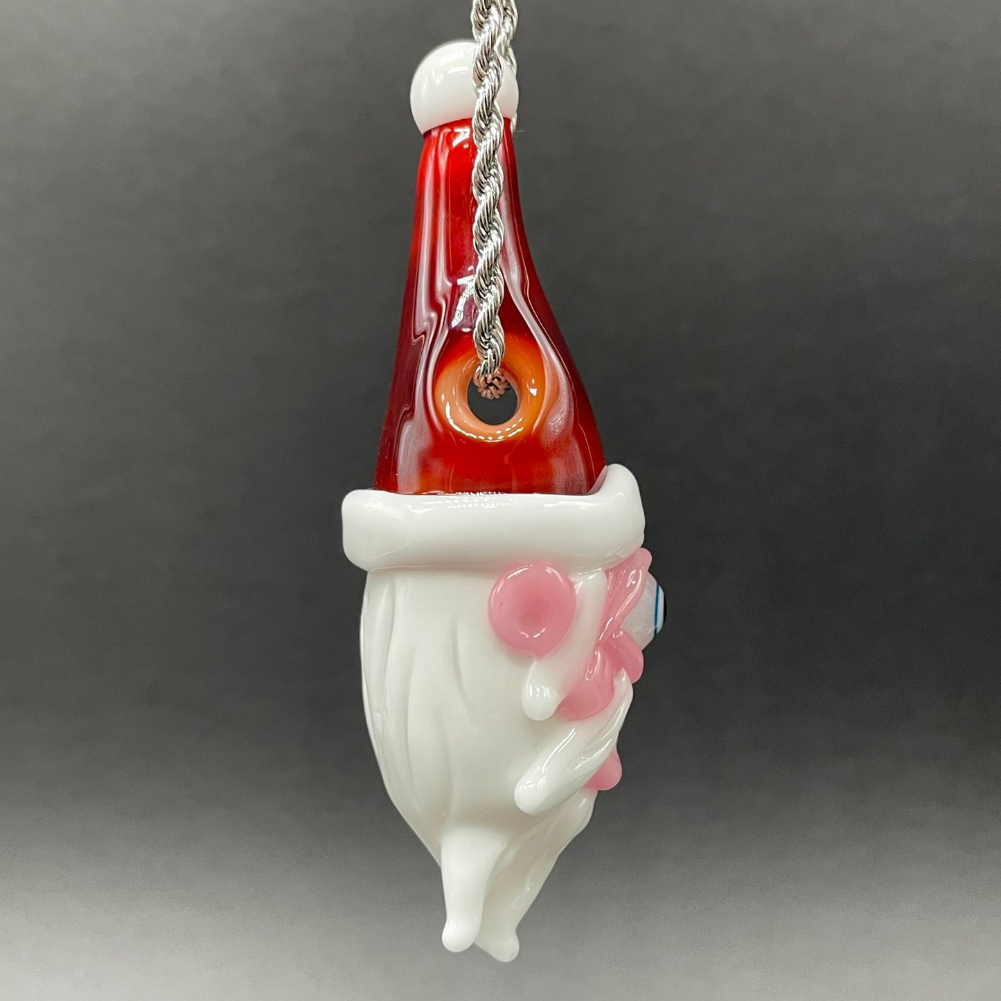 Cyclops Santa glass pendant glass art - premium handcrafted piece