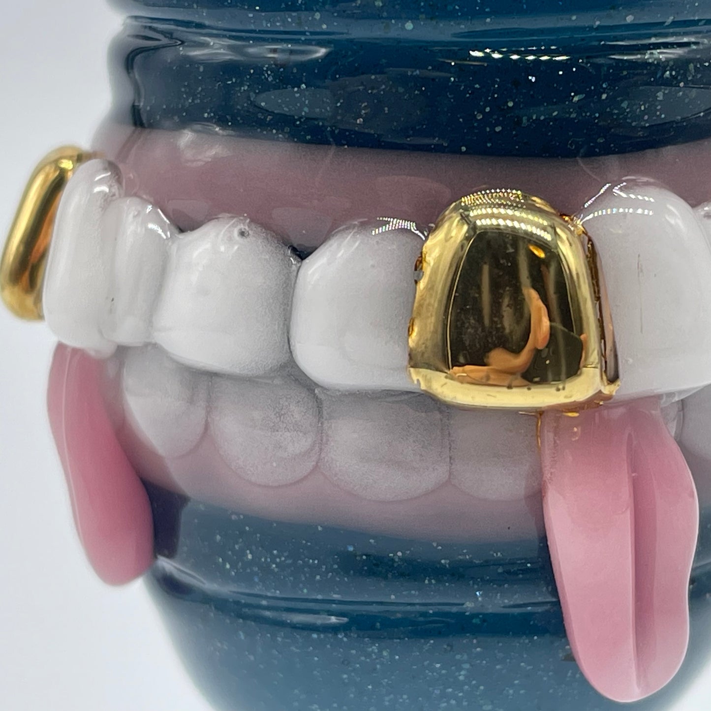 14mm 4 hole Too many teeth slide craftsmanship - artisan glass work