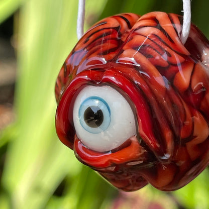 Cyclops brain pendant by Leviathan Glass - artisan detail