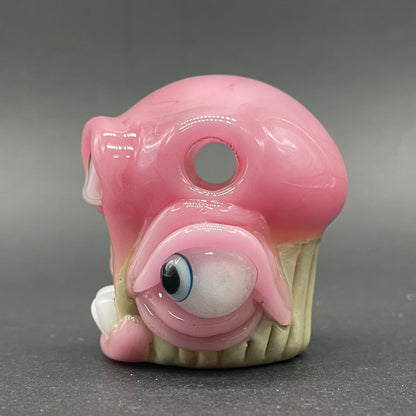 Cupcake pendant by Leviathan Glass - artisan detail