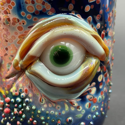 Hand-blown Brain eating zombie shot glass - Leviathan Glass original