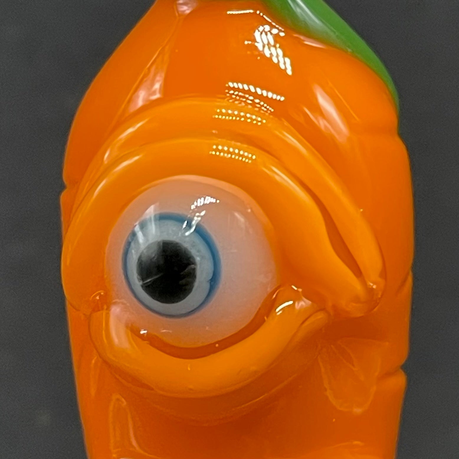Hand-blown Glass carrot pendant - Leviathan Glass original