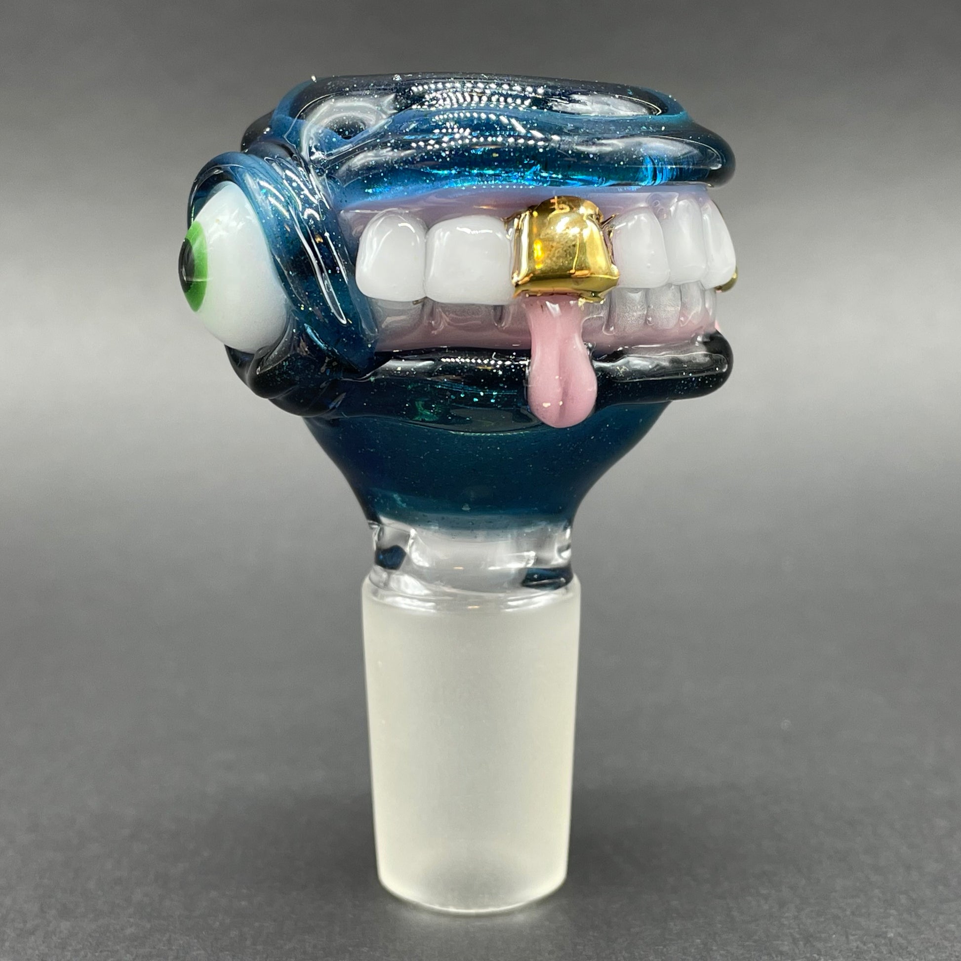 18mm too many teeth slide glass art - premium handcrafted piece