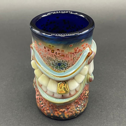 Hand-blown Too many mouths to feed shot glass - Leviathan Glass original
