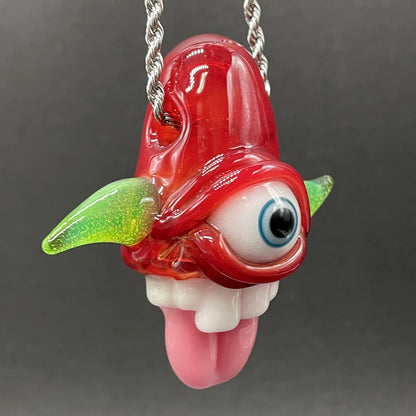 Licky McOneEye glass pendant glass art - premium handcrafted piece