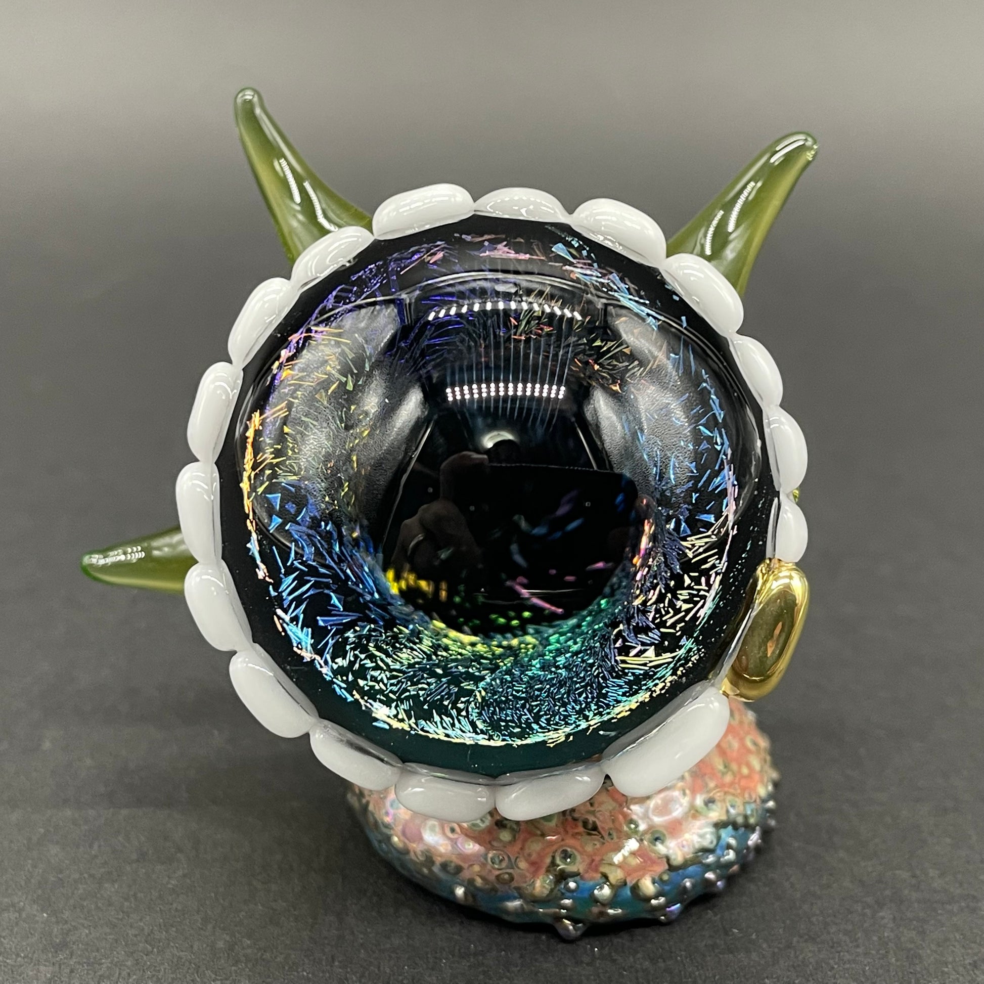 Premium Hungry Dichroic marble - collectible glass art