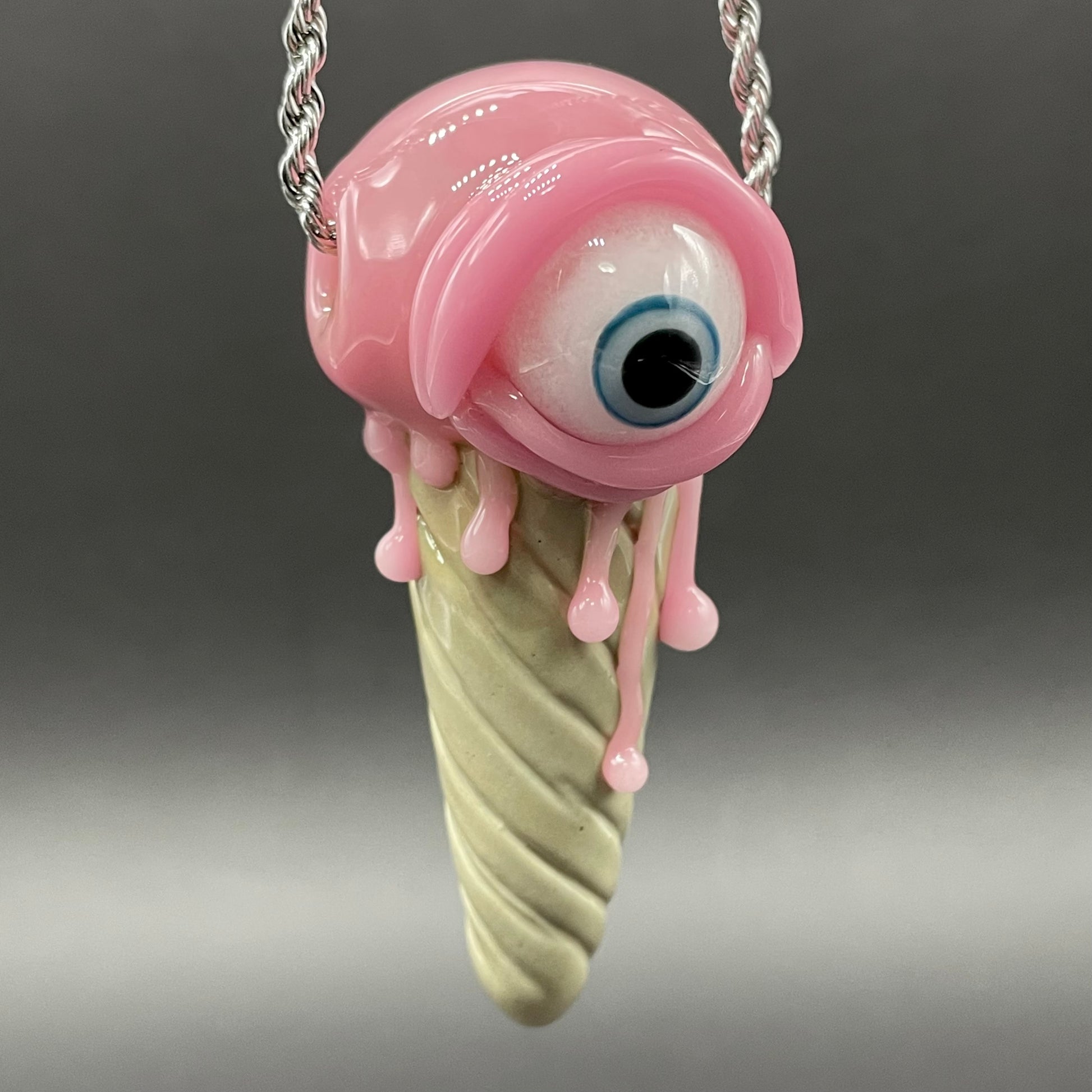 Eye scream cone pendant craftsmanship - artisan glass work