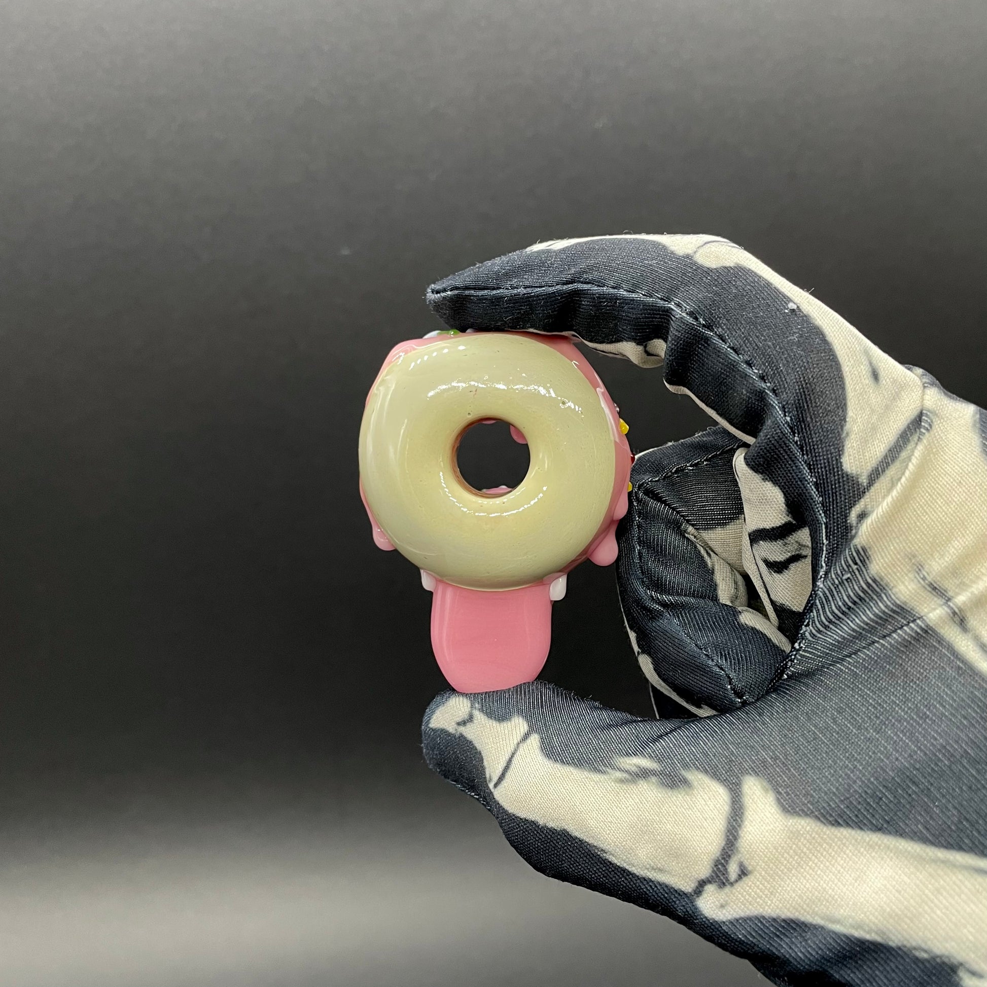 Hand-blown Mmmm doughnuts - Leviathan Glass original