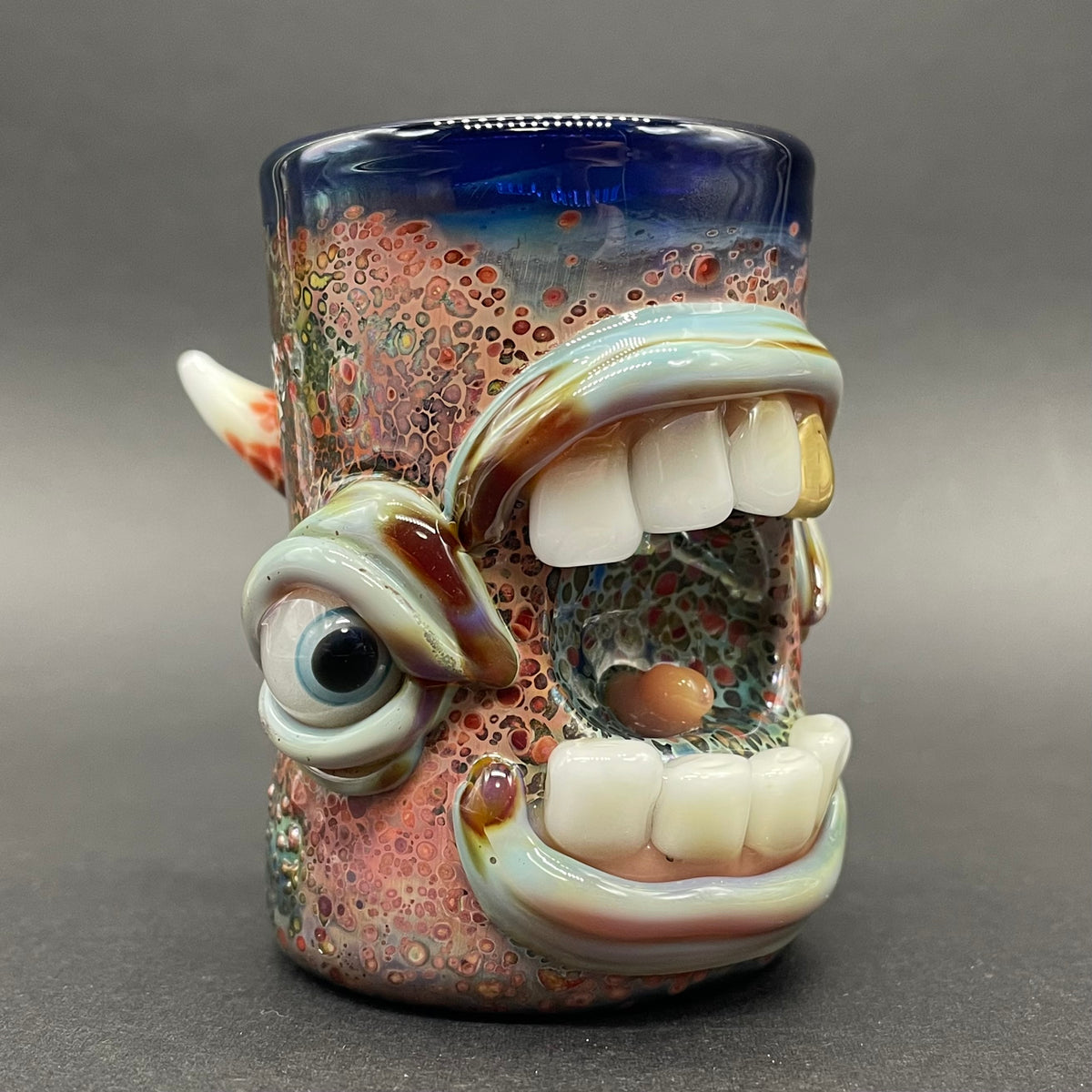 Screaming shot glass glass art - premium handcrafted piece