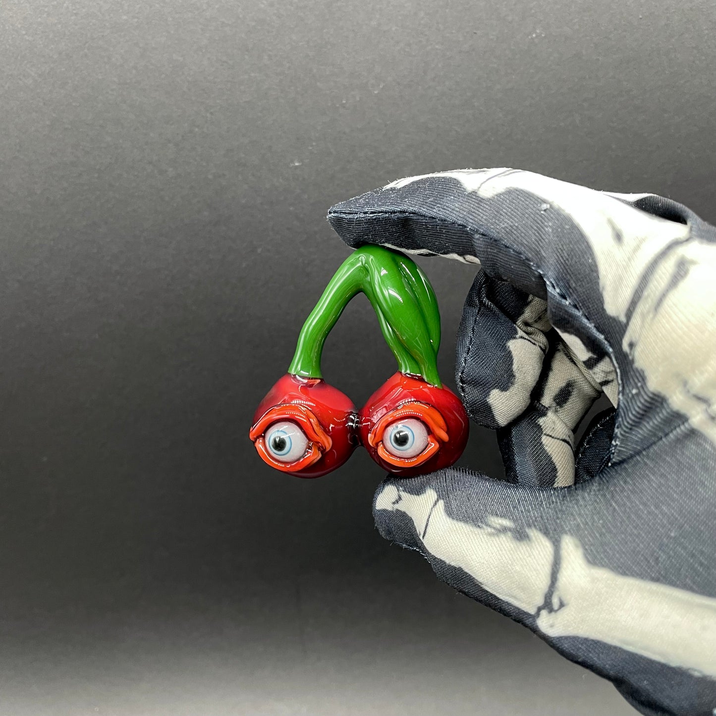 Hand-blown Cherry flavored glass eye pendant - Leviathan Glass original