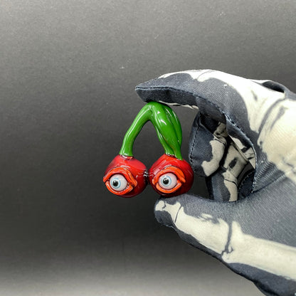 Hand-blown Cherry flavored glass eye pendant - Leviathan Glass original