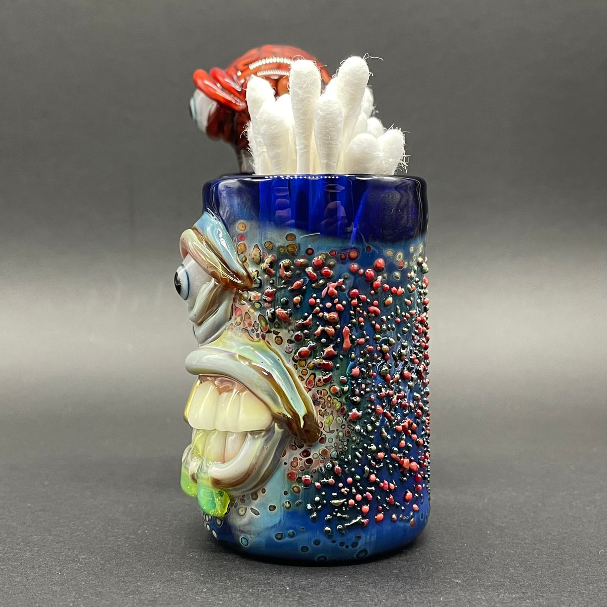 Hand-blown ISO station with brain stopper - Leviathan Glass original