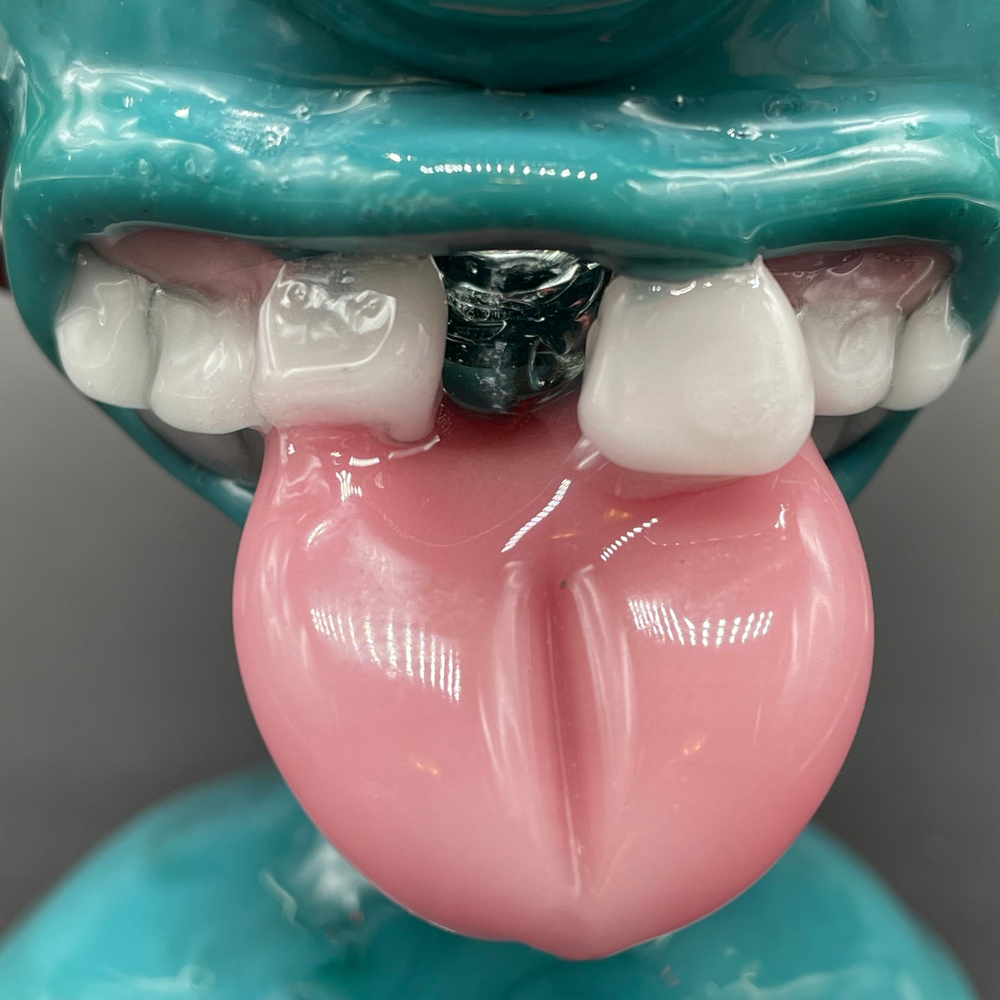 Hand-blown Tongue downdraft incense burner - Leviathan Glass original