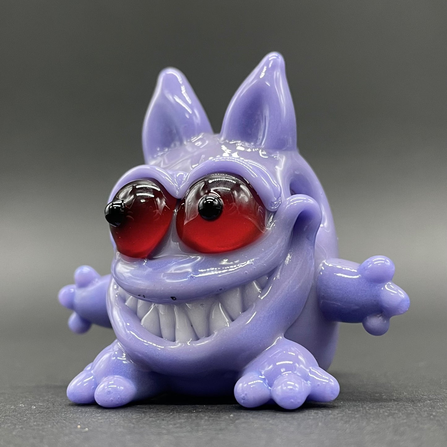 Gengar Pokémon glass pendant craftsmanship - artisan glass work