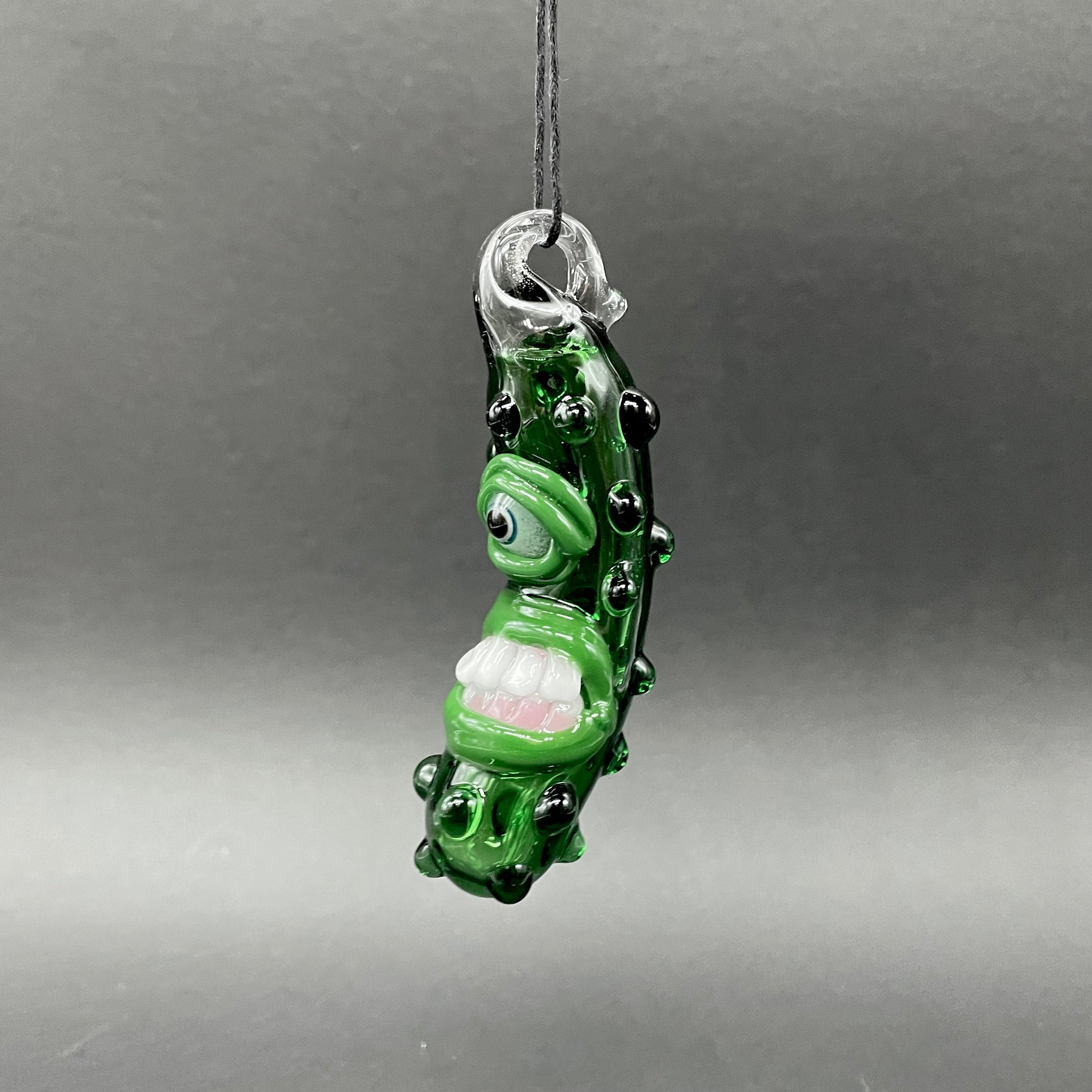 Hand-blown glass Pickle Rick by Leviathan Glass