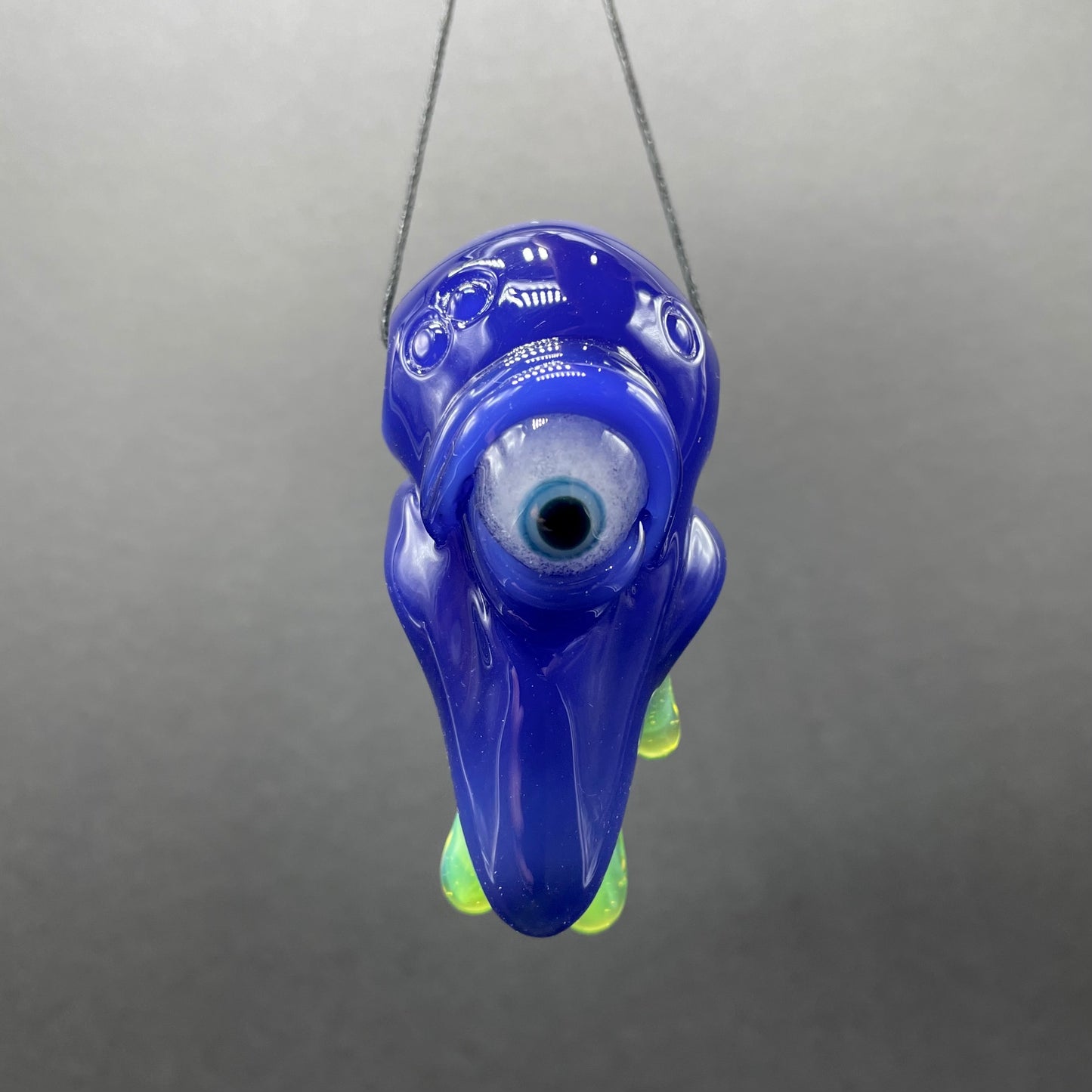 Hand-blown running nose glass pendant - Leviathan Glass original