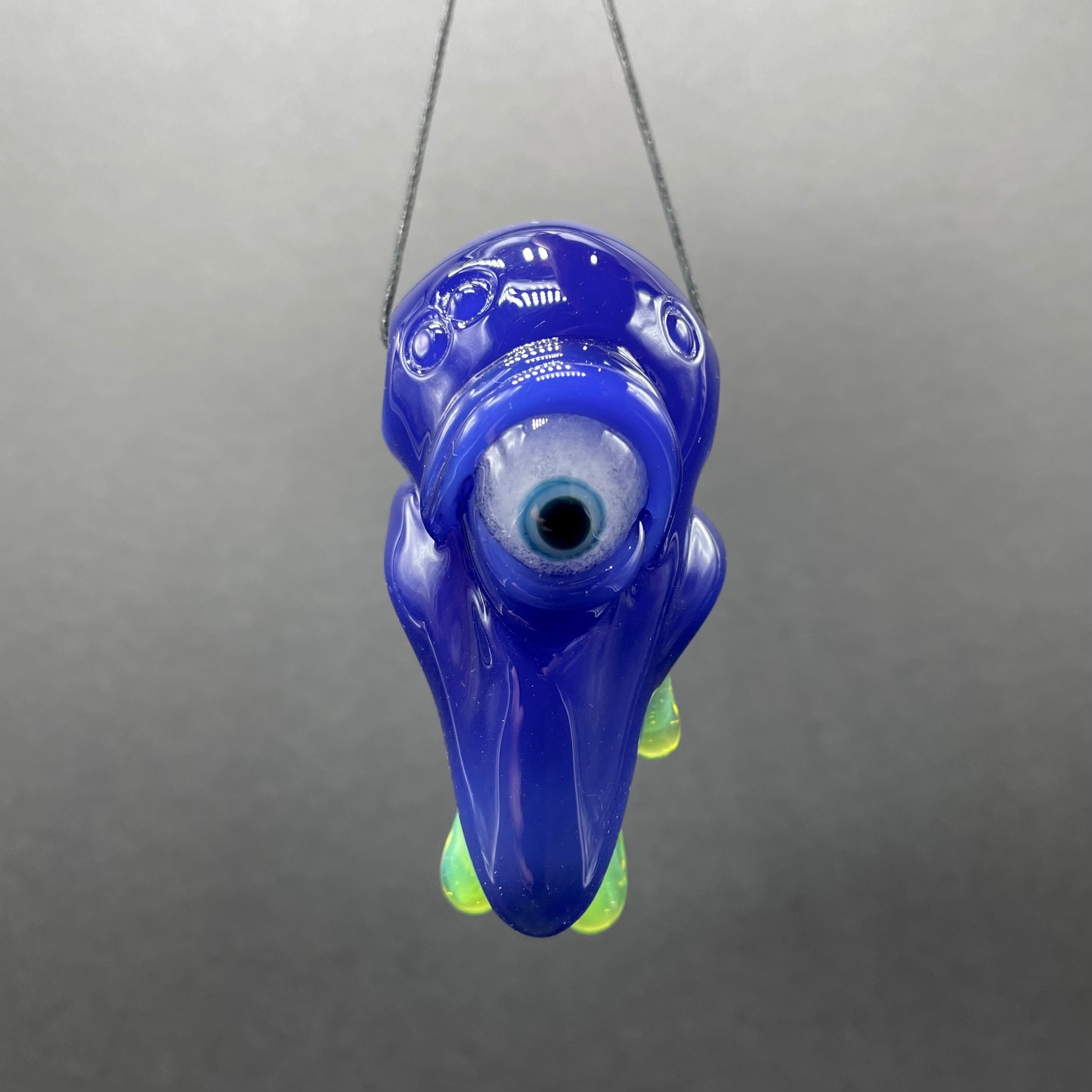 Hand-blown running nose glass pendant - Leviathan Glass original
