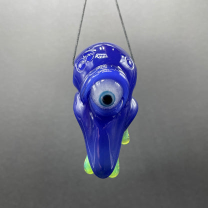 Hand-blown running nose glass pendant - Leviathan Glass original
