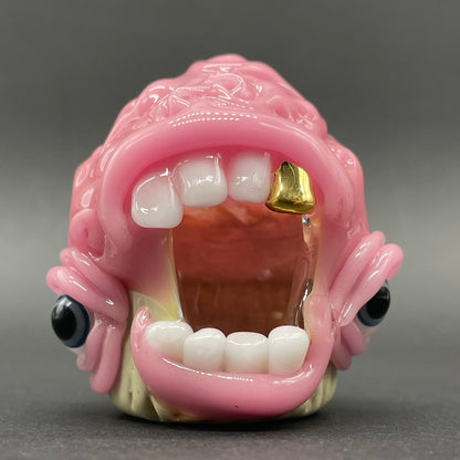Hand-blown Cupcake pendant - Leviathan Glass original