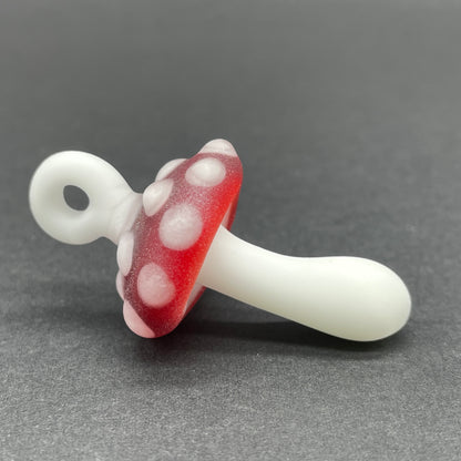 Red mushroom pendant glass art - premium handcrafted piece