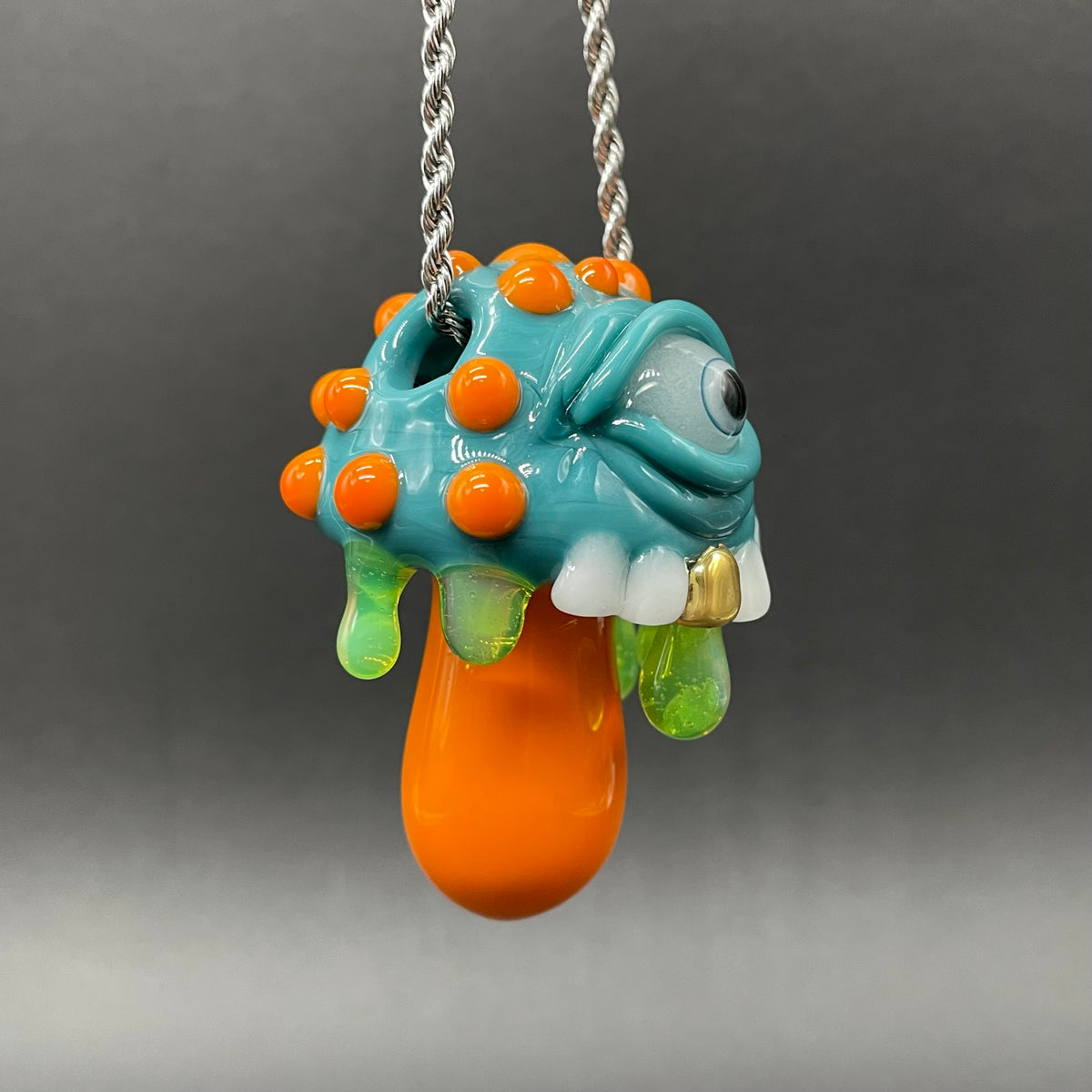 Premium About last night glass mushroom pendant - collectible glass art