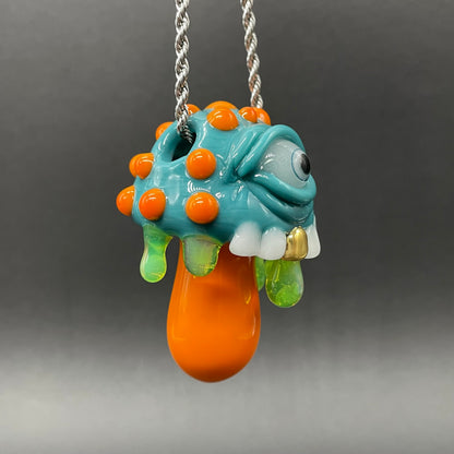 Premium About last night glass mushroom pendant - collectible glass art